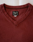DALEE'S (ダリーズ) Vネック・半袖Tシャツ SAT-V30 "OLD SHALLOW NECK" RDS.レッド