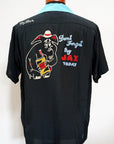 STYLE EYES (スタイルアイズ) レーヨン・ボウリングシャツ SE39458 "JAX BEER" ブラック