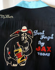 STYLE EYES (スタイルアイズ) レーヨン・ボウリングシャツ SE39458 "JAX BEER" ブラック