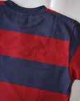 WARE HOUSE (ウエアハウス) 半袖4インチボーダーTシャツ 4108 ネイビー×ボルドー