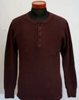 DALEE'S (ダリーズ) 長袖サーマルTシャツ 2230HT ...1930s WAFFLE HENLY THERMAL オールドボルドー