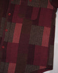 SUGAR CANE (シュガーケーン) ワークシャツ SC29590 "Add Human Labor RANDOM PATCHWORK WORK SHIRT" レッド