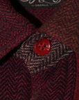 SUGAR CANE (シュガーケーン) ワークシャツ SC29590 "Add Human Labor RANDOM PATCHWORK WORK SHIRT" レッド