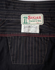 SUGAR CANE (シュガーケーン) ブラックウォバッシュ・ワークシャツ SC29585 "8.5oz. BLACK WABASH STRIPE WORK SHIRT" ブラック