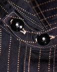 SUGAR CANE (シュガーケーン) ブラックウォバッシュ・ワークシャツ SC29585 "8.5oz. BLACK WABASH STRIPE WORK SHIRT" ブラック