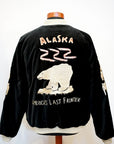 TAILOR TOYO (テーラー東洋) リバーシブル別珍スカジャン TT15792 ブラック "POLAR BEAR" × オレンジ/オフ "ALASKA MAP"