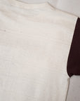 WARE HOUSE (ウエアハウス) 7分袖ベースボールTシャツ 4800 "GARDEN CITY" クリーム×ボルドー