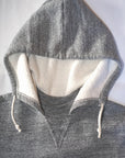 DUBBLE WORKS (ダブルワークス) 吊編み後付けパーカー 86018 "LOOP WHEEL AFTER HOOD SWEATSHIRT" ヘザーチャコール
