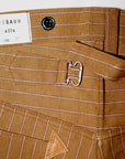 WARE HOUSE (ウエアハウス) ブラウンダックパンツ 1229 "1900 4POCKET HEAVY LEATHER BOUND OVERALL" ダックストライプ・ノンウォッシュ