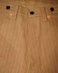 WARE HOUSE (ウエアハウス) ブラウンダックパンツ 1229 "1900 4POCKET HEAVY LEATHER BOUND OVERALL" ダックストライプ・ノンウォッシュ