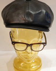 Dapper's (ダッパーズ) レザーキャスケット 1820 "40’s Style Classic Horsehide Leather Casquette" R.ブラック (ブラウンベース)