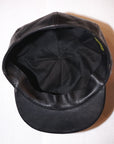 Dapper's (ダッパーズ) レザーキャスケット 1820 "40’s Style Classic Horsehide Leather Casquette" R.ブラック (ブラウンベース)