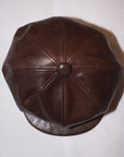 Dapper's (ダッパーズ) レザーキャスケット 1820 "40’s Style Classic Horsehide Leather Casquette" ブラウン