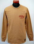 DELUXEWARE (デラックスウエア) 長袖Tシャツ BRGX-264 "CRIMSON BARTACK" オールドゴールド