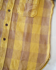 WARE HOUSE (ウエアハウス) ネルシャツ 3104 "FLANNEL SHIRTS" A柄マスタード・ワンウォッシュ