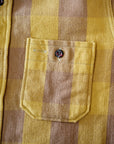 WARE HOUSE (ウエアハウス) ネルシャツ 3104 "FLANNEL SHIRTS" A柄マスタード・ワンウォッシュ