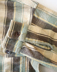 WARE HOUSE (ウエアハウス) ネルシャツ 3022 "FLANNEL SHIRTS WITH CHINSTRAP" H柄ベージュ・ワンウォッシュ