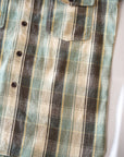 WARE HOUSE (ウエアハウス) ネルシャツ 3022 "FLANNEL SHIRTS WITH CHINSTRAP" H柄ベージュ・ワンウォッシュ