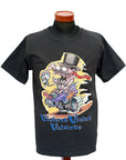 Pherrow's (フェローズ) 半袖Tシャツ 26S-PT8 "Violent Violet Volante" S.ブラック