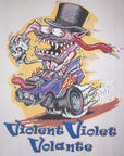 Pherrow's (フェローズ) 半袖Tシャツ 26S-PT8 "Violent Violet Volante" ホワイト