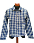 UNION SUPPLY (ユニオンサプライ) パラカジャケット US15902 "PALAKACHECK SHIRT BLOUSE" ネイビー・ワンウォッシュ