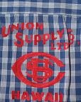 UNION SUPPLY (ユニオンサプライ) パラカジャケット US15902 "PALAKACHECK SHIRT BLOUSE" ネイビー・ワンウォッシュ