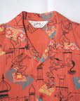 STAR OF HOLLYWOOD (スターオブハリウッド) 半袖オープンシャツ SH39716 "MAGIC CARPET" レッド