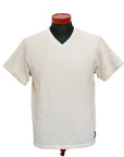 DALEE'S (ダリーズ) Vネック・半袖Tシャツ SAT-V30 "OLD SHALLOW NECK" ナチュラル