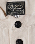DALEE'S (ダリーズ) 6分袖ヘンリーネックTシャツ "Rail Nit.E (レイルニット.E)" ...1920s RAIL ROAD KNIT ナチュラル
