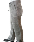 Dapper's (ダッパーズ) リネンイージーパンツ 1867 "Classical Herringbone Linen Easy Pants" ブラックミックス・ヘリンボーン