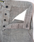 Dapper's (ダッパーズ) リネンイージーパンツ 1867 "Classical Herringbone Linen Easy Pants" ブラックミックス・ヘリンボーン
