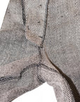 Dapper's (ダッパーズ) リネンイージーパンツ 1867 "Classical Herringbone Linen Easy Pants" ブラックミックス・ヘリンボーン