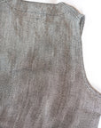 Dapper's (ダッパーズ) リネンベスト 1866 "Classical Linen Work Vest" ブラックミックス・ヘリンボーン