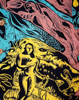 サンサーフ・スペシャルエディション 半袖ハワイアンシャツ SS39673 "GAUGUIN WOODCUT MYSTIC" ブラック