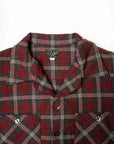DALEE'S (ダリーズ) 長袖オープンカラーシャツ "WALES CHECK (ウェールズチェック)" ...30s Wales Check Shirt ワイン