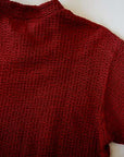 DALEE'S (ダリーズ) 長袖Tシャツ 1800LT ...30s SEERS KNIT レッド・バーガンディ