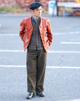 Dapper's (ダッパーズ) クラシカルベスト 1614 "Classical Stand Collar Vest" ブラウン・コバートストライプ