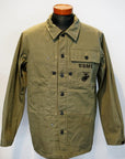 BUZZ RICKSON'S (バズリクソンズ) ユーティリティーコート BR15123 "U.S.M.C. M-1944 HERRINGBONE UTILITY JACKET" オリーブ