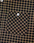 DELUXEWARE (デラックスウエア) 長袖シャツ LV-24 "THROUGH GINGHAM CHECK" ブラック×イエロー