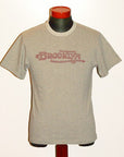 DELUXEWARE (デラックスウエア) 半袖リンガーTシャツ S69D "BROOKLYN" Wミックスグレー