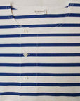 WORKERS (ワーカーズ) 長袖ボーダーTシャツ "Henley Border Long" ホワイト×ブルー