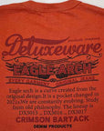 DELUXEWARE (デラックスウエア) 半袖Tシャツ BRGX-22D "EAGLE ARCH" アンバーオレンジ