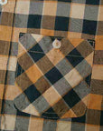 DELUXEWARE (デラックスウエア) 長袖シャツ LV-17 "THROUGH BLC CHECK" BLC.イエロー