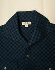 JOHN GLUCKOW (ジョン・グラッコウ) 半袖シャツ JG42115 "Brig Shirts (ブリッグシャツ)" 刺し子・インディゴチェック