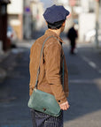 Dapper's (ダッパーズ) ミニショルダーバッグ 1530 "Horsehide Leather Mini Shoulder Bag" 青碧ブルー