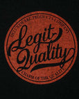 DELUXEWARE (デラックスウエア) 半袖Tシャツ BRG-00A1 "LEGIT QUALITY" ブラック