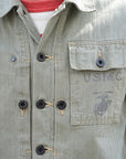 BUZZ RICKSON'S (バズリクソンズ) ユーティリティーコート BR15123 "U.S.M.C. M-1944 HERRINGBONE UTILITY JACKET" オリーブ