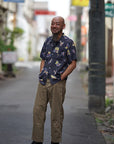 DUKE KAHANAMOKU (デューク・カハナモク) 半袖ハワイアンシャツ DK38677 "DUKE'S POLKA-DOTS" ネイビー