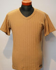 DALEE'S (ダリーズ) Vネック・半袖Tシャツ "FOX KNIT (フォックスニット)" ...30s CLASSIC KNIT ブラウン.C