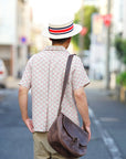 ADJUSTABLE COSTUME (アジャスタブルコスチューム) ボーターハット (カンカン帽) AHT-007 "Panama Boater Hat" トリコロール